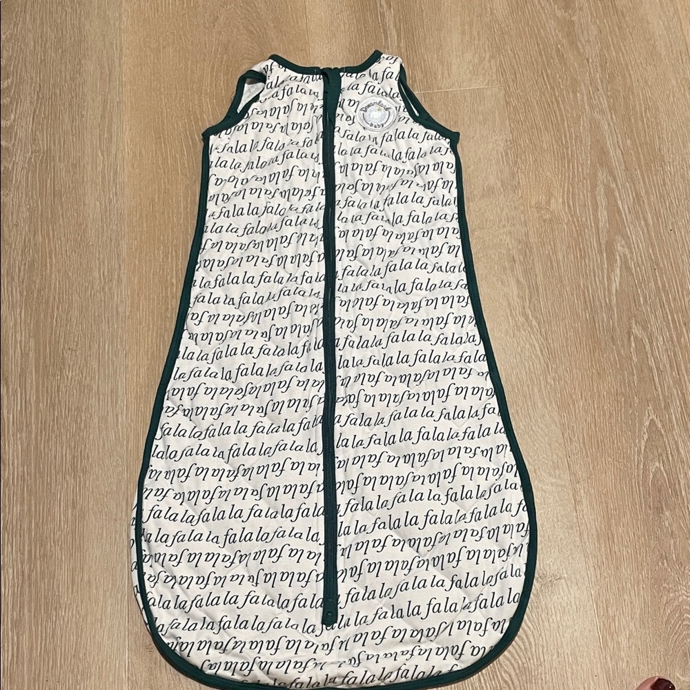 Weighted Fa La La Sleep Sack with Green Trim